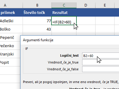 Excel Funkcija If Excel Funkcije Microsoft Excel Microsoft Office 8515