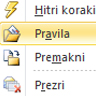 Hitra nastavitev pravila v Outlooku